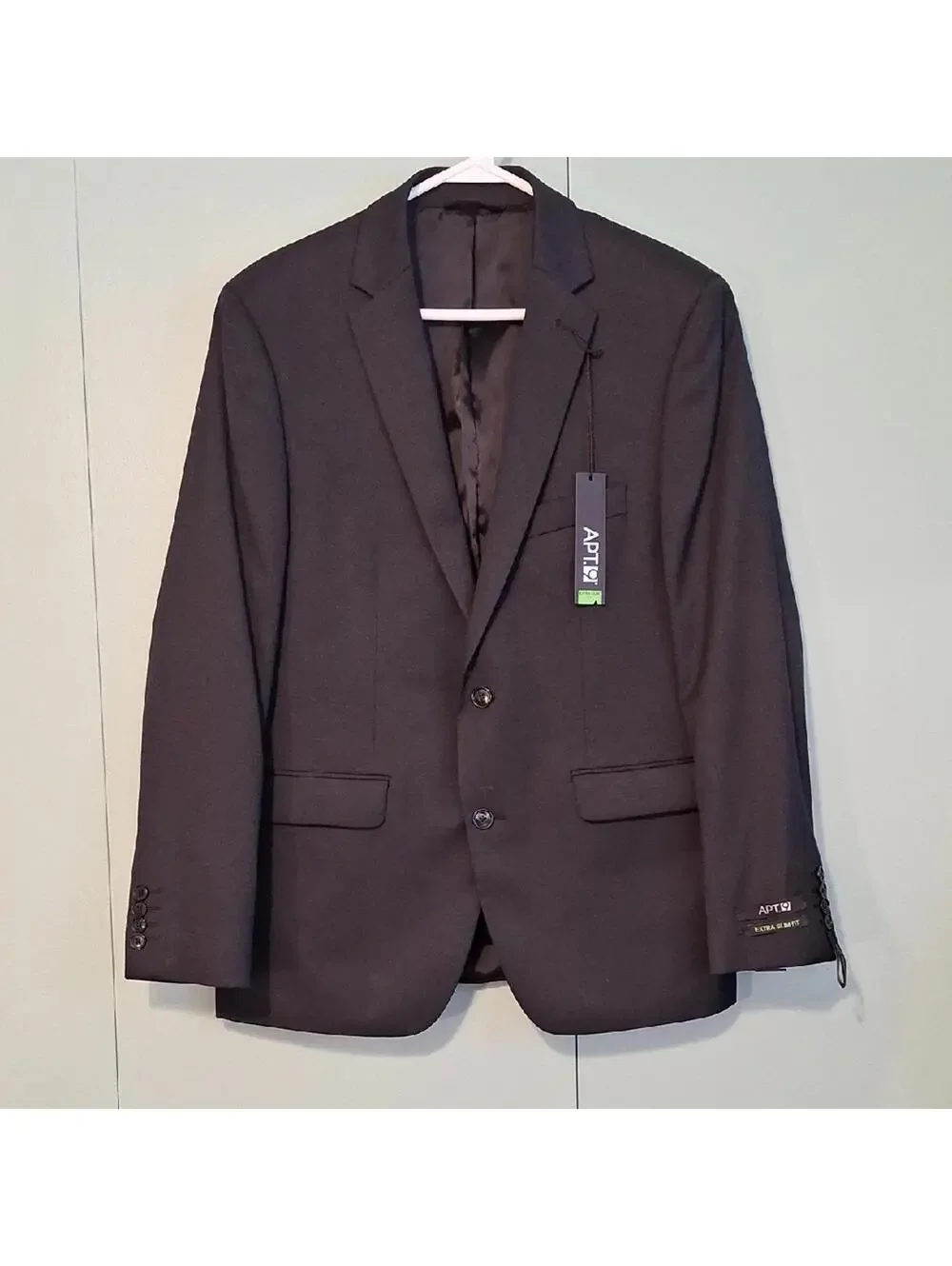 Nwt Apt. 9 Black And Blue Extra Slim Fit Suit Coat Blazer Size 42 Short